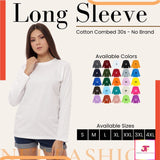 Kaos Polos Wanita Lengan Panjang Soft Cotton Combed 30S Reguler Fit - S