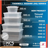 Thinwall Square 1500ml Thinwall Kotak 1500ml Kotak Plastik Thin Wall